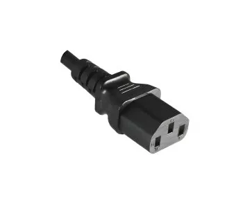 Cold device cable C13 to C20, 1mm², extension, VDE, black, length 1m